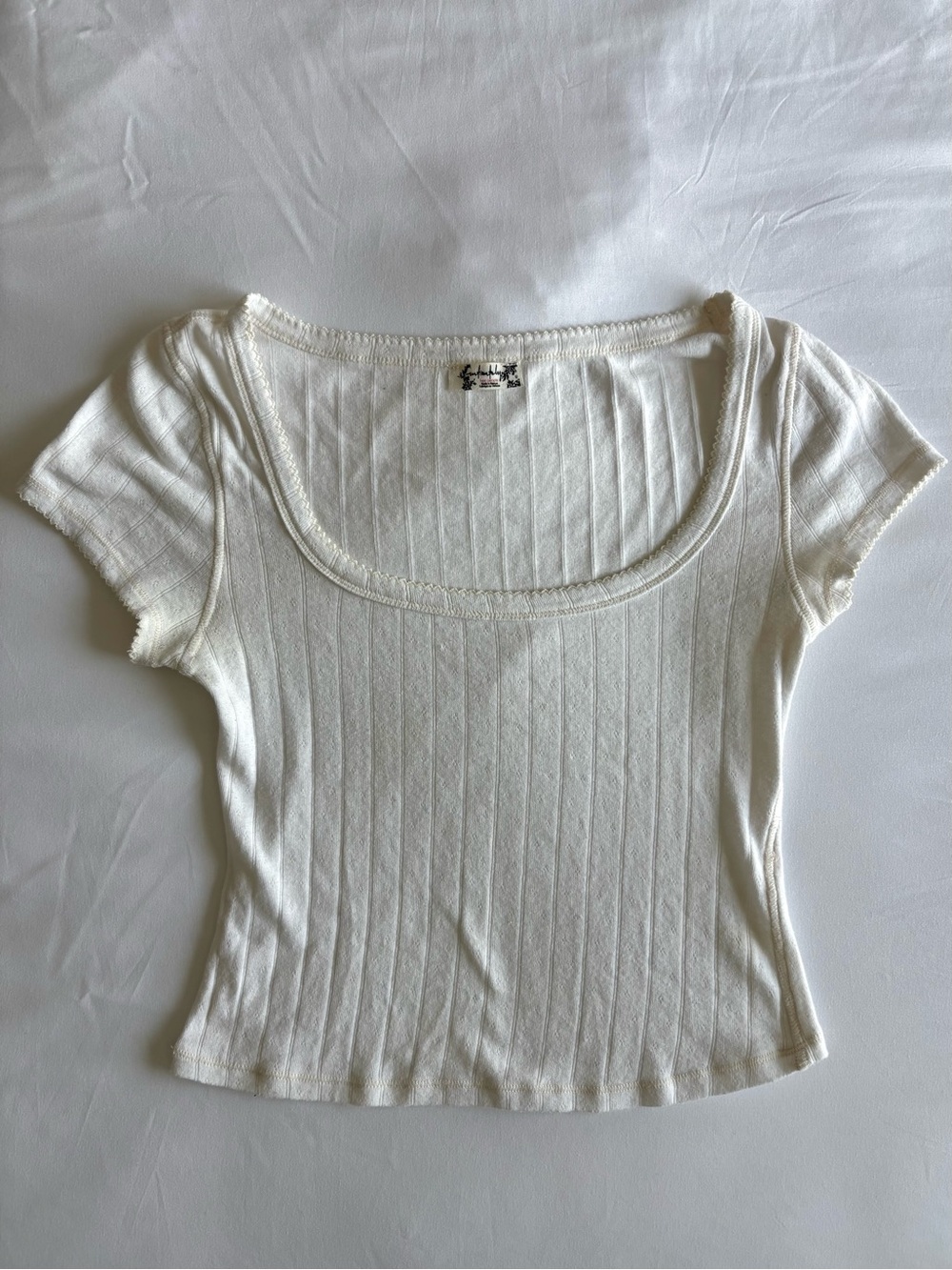 Free People Ribbed Scoop Neck Top